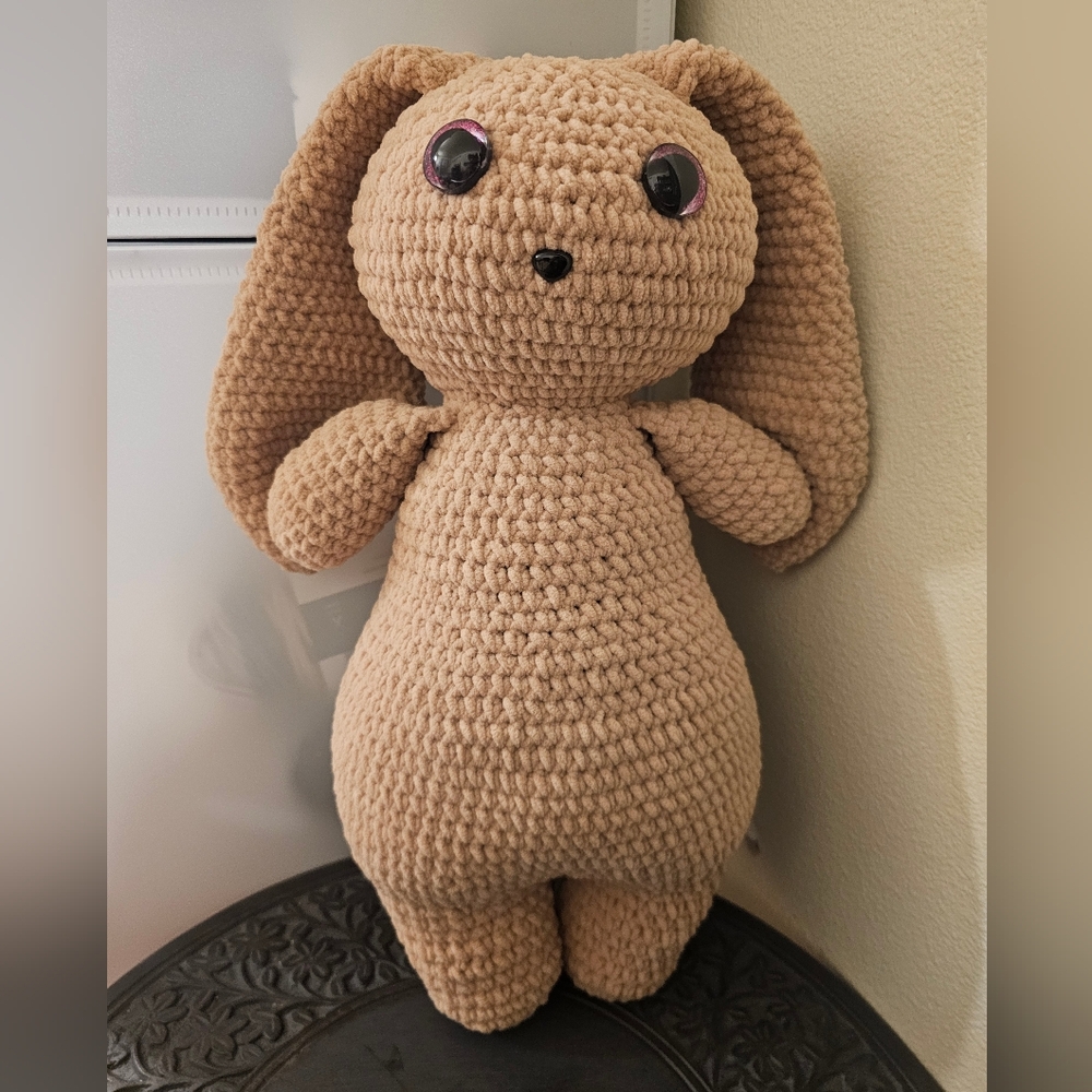 Handmade Medium/large Crochet Bunny Plush - Picture 2 of 9